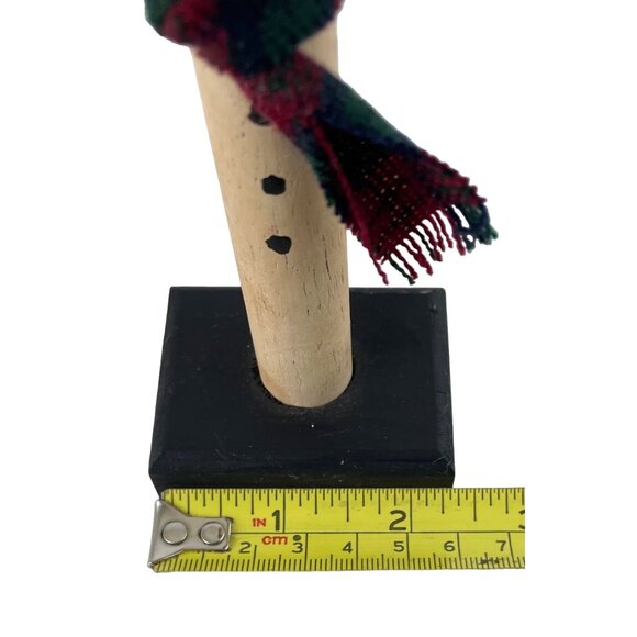 Vintage Handmade Wooden Painted Snowman Folk Art Country Christmas Decor 5.5" - Picture 8 of 8